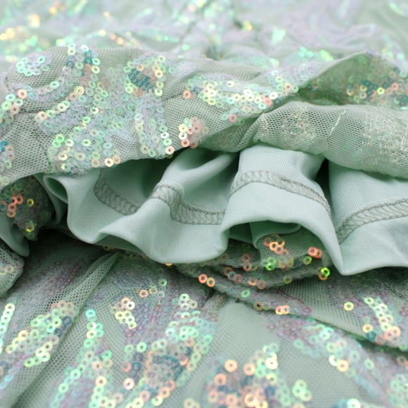 Sequin Lace-Up Mermaid Formal Dress, Mint (L & XL, NWT) - Picture 9 of 10